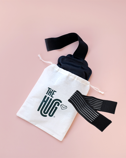 Classic Gel pack in a organic cotton The Hug bag. With a extension strap.
